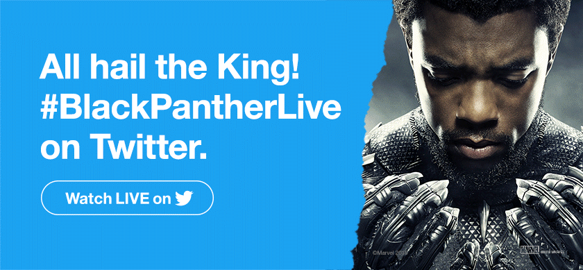 All hail the King! #BlackPantherLive on Twitter.